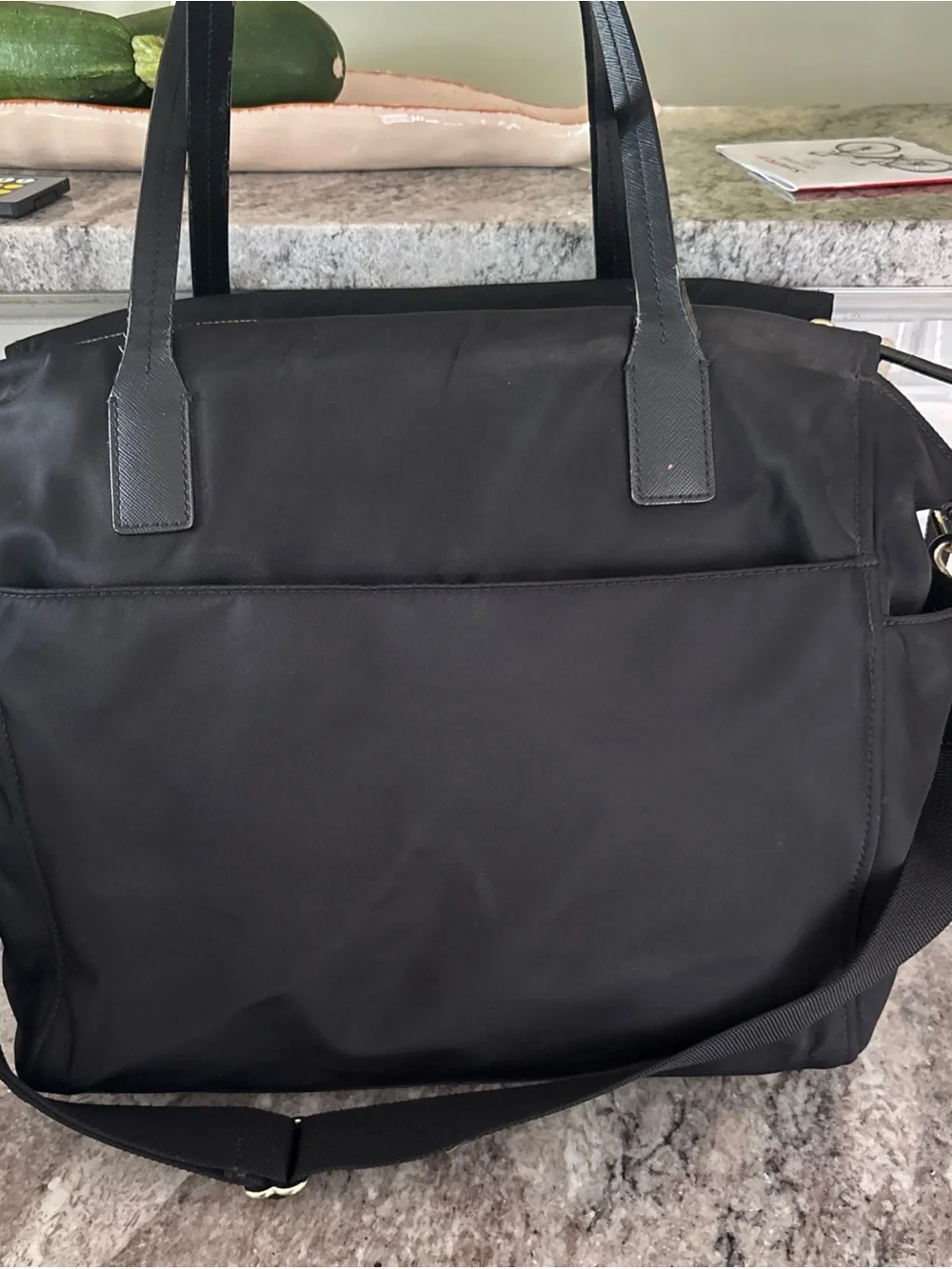 Kate Spade New York Women’s  Black Nylon Travel Diaper Tote Shoulder Weekender